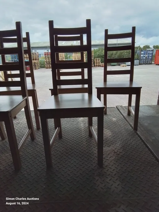 SET OF 6 PINE LOOK DINING/SIDE CHAIRS