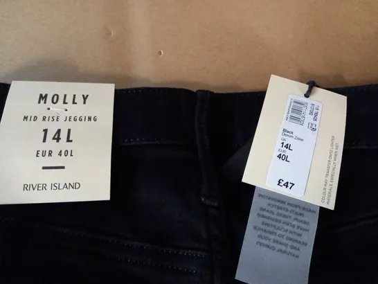 RIVER ISLAND MOLLY MID RISE JEGGINGS - 14 L