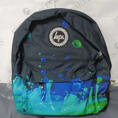 HYPE UNISEX BACK PACK BLACK 3D DROPLETS