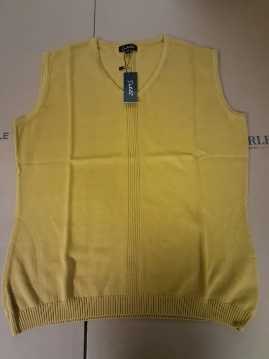 LOT OF APPROXIMATELY 15 BRAND NEW DESTELLO KNITTED VESTS IN YELLOW - M