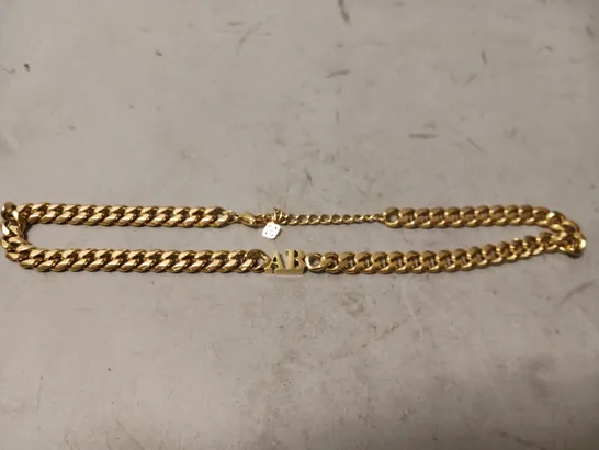 BOXED ABBOTTLYON GOLDEN THICK CHAIN WITH "AB"