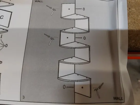 BOXED CORNER SHELF - BLACK (1 BOX)