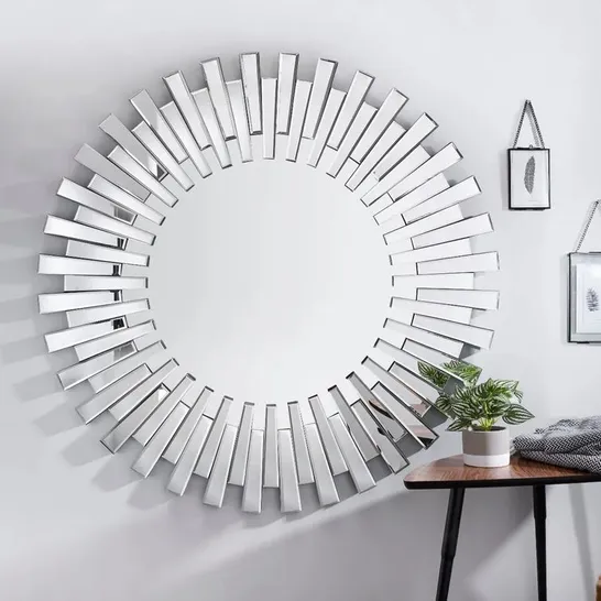 BOXED BARSTON SUNBURST GLASS FRAMED WALL MIRROR