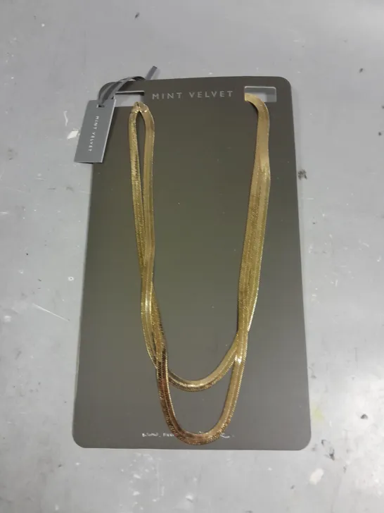 MINT VELVET GOLD TONE SNAKE NECKLACE