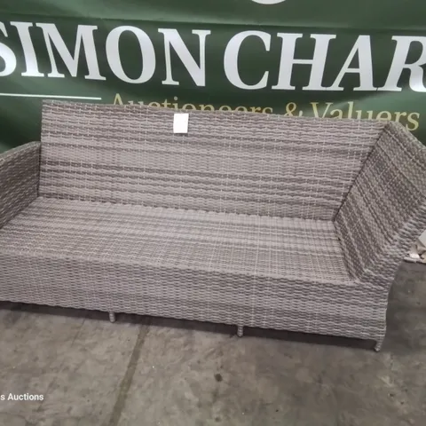 DESIGNER GREY RATTAN CORNER SOFA SECTION