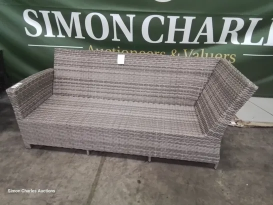 DESIGNER GREY RATTAN CORNER SOFA SECTION