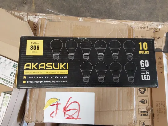 BOX OF BRAND NEW ASSORTED LIGHT BULBS AND ELECTRICALS TO INCLUDE;