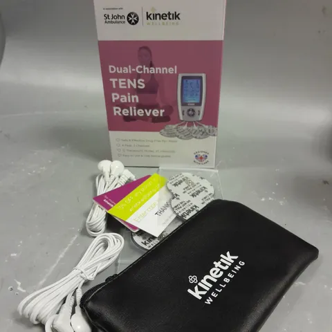 BOXED KINETIK DUAL-CHANNEL TENS PAIN RELIEVER 
