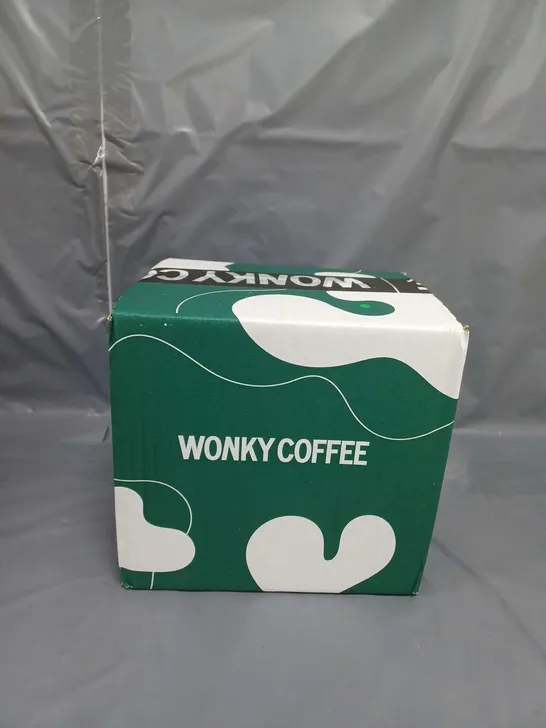 BOXED LOT OF APPROXIMATELY 100 WONKY COFFEE PODS ASSORTED FLAVOURS