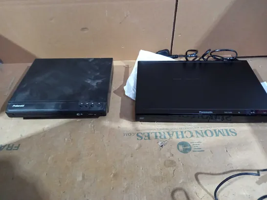 LOT OF 2 DVD PLAYERS TO INCLUDE PANASONIC AND POLAROID