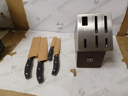 HENCKELS INTERNATIONAL SELF SHARPENING DEFINITION KNIFE BLOCK 7PC