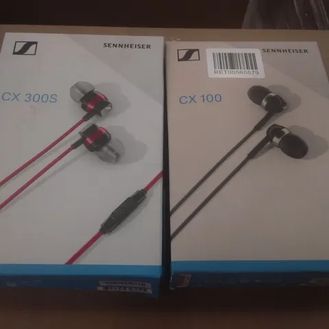 BOX OF 28 ASSORTED SENNHEISER CX100 & CX300S EARPHONES 