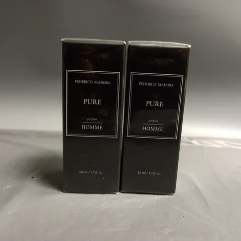 2 BOXED AND SEALED FEDERICO MAHORA PURE HOMME 50ML 