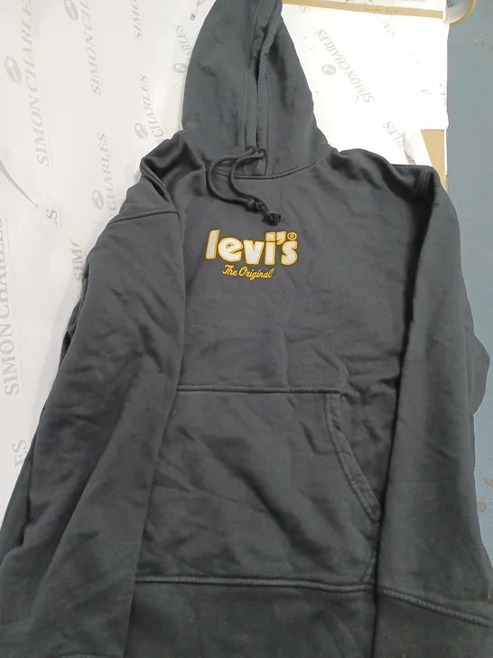 LEVIS BLACK ORIGINALS HOODIE - MEDIUM 