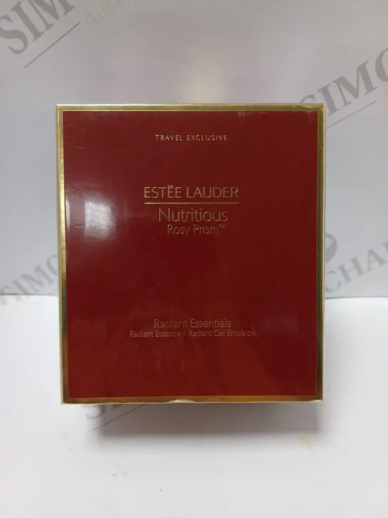 ESTEE LAUDER NUTRITIOUS ROSY PRISM SET: RADIANT ESSENCE 30ML + RADIANT GEL EMULSION 50ML