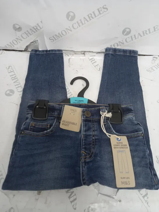 M&S ADJUSTABLE WAIST SUPER COMFY DENIM WITH STRETCH