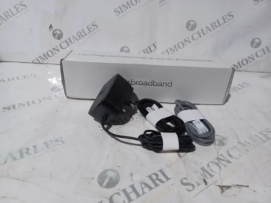 BOXED SKY BROADBAND HUB ACCESSORIES TO INCLUDE POWER ADAPTER AND CABLES 