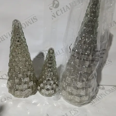 ALISON CORK SET OF MERCURY GLASS TREES