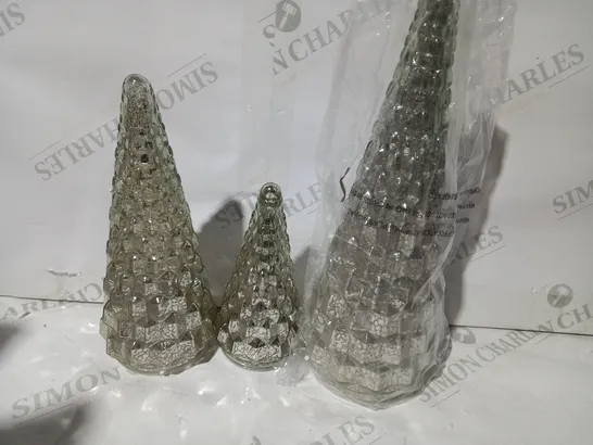 ALISON CORK SET OF MERCURY GLASS TREES