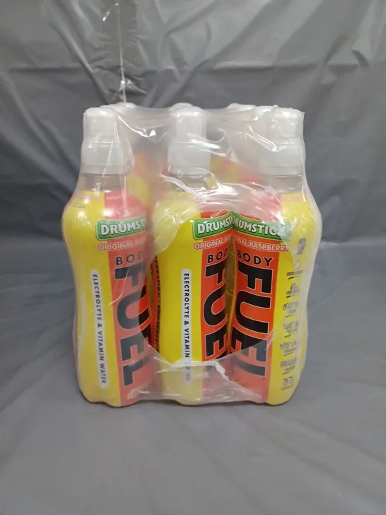 LOT OF 12 DRUMSTICKS BODY FUEL RASPBERRY FLAVOUR DRINKS