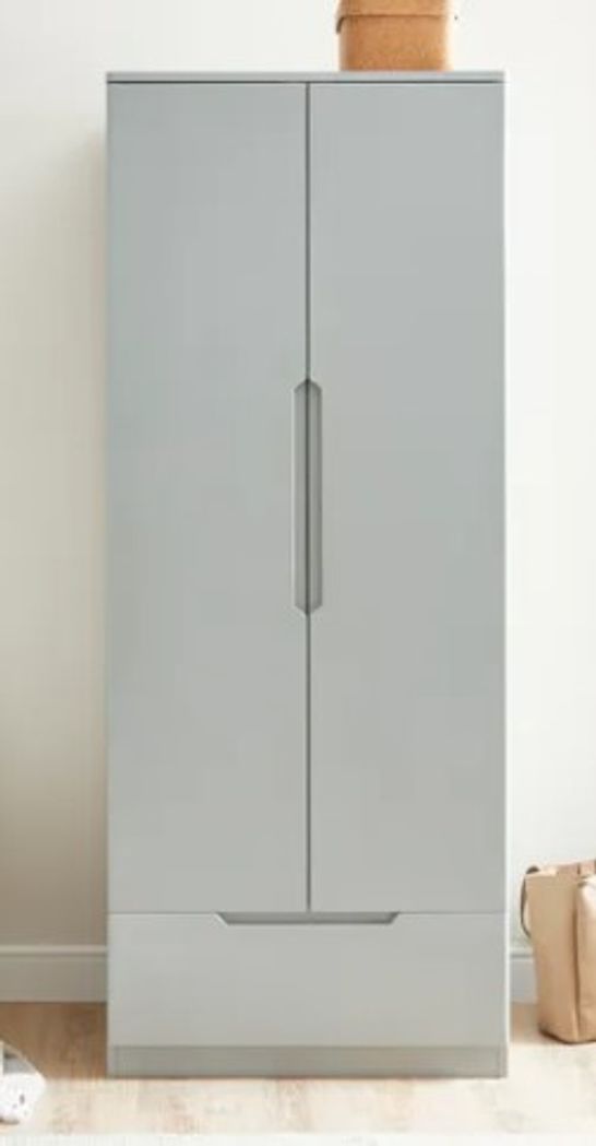 BOXED LARSON DOUBLE WARDROBE GREY - 2 BOXES