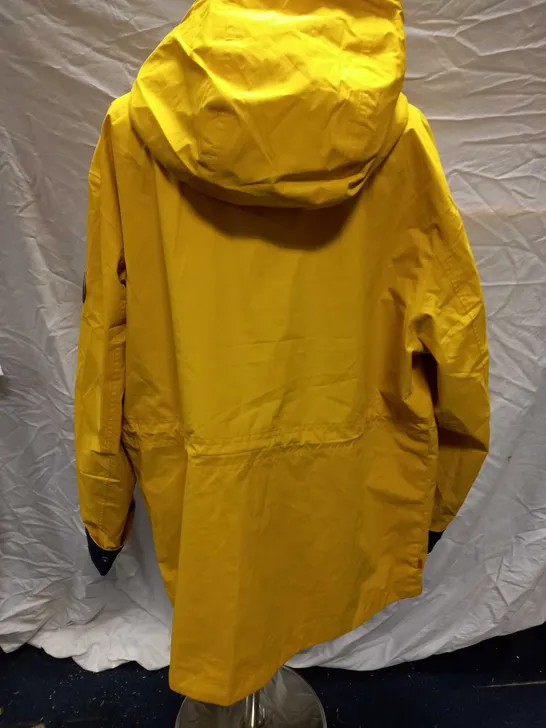 TIMBERLAND YELLOW HOODED TB0A2A2D JACKET - SIZE LARGE