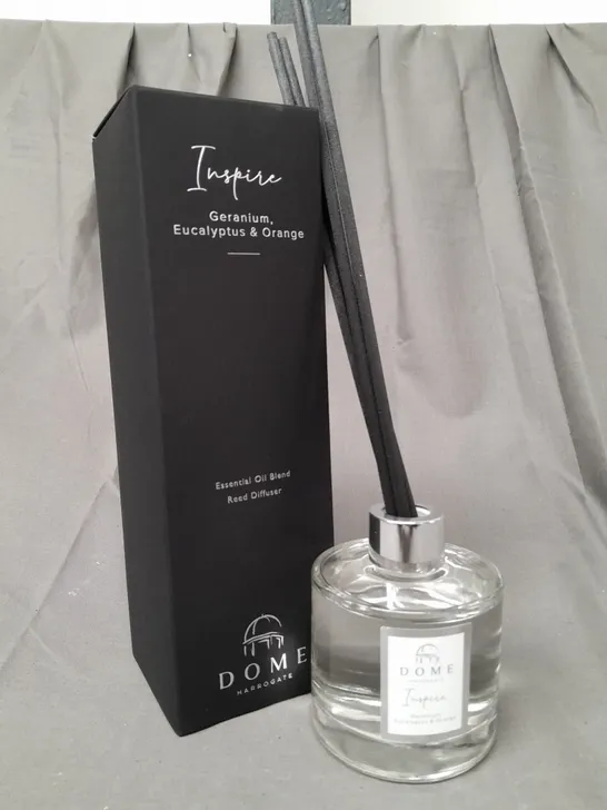 BOXED DOME INSPIRE GERANIUM, EUCALYPTUS & ORANGE REED DIFFUSER (200ML)