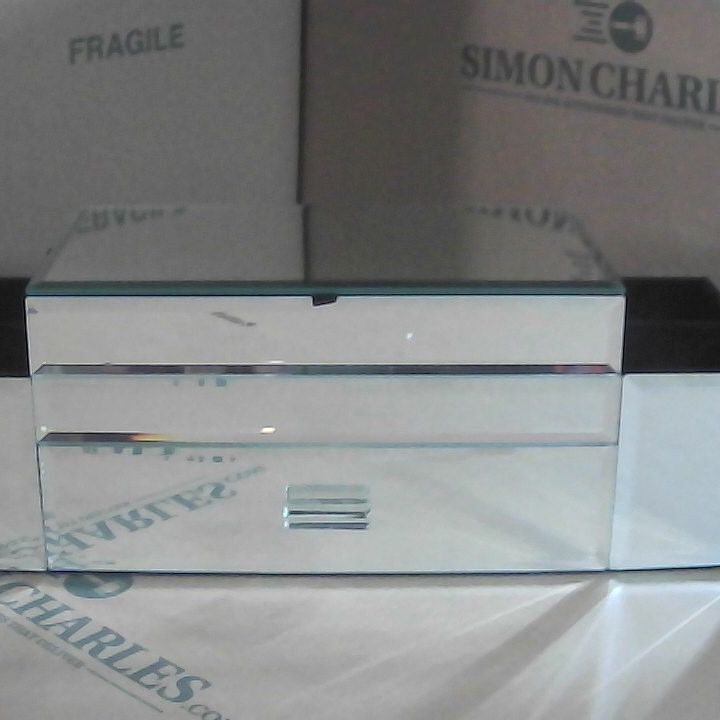 MIRRORED GLASS DRESSING TABLE ORGANISER 3462759Simon Charles Auctioneers