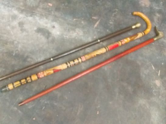 3 ASSORTED WALKING CANES