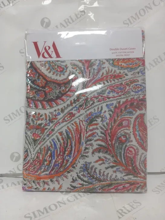 V&A DOUBLE DUVET COVER COTTON SATEEN DIGITAL PRINT 