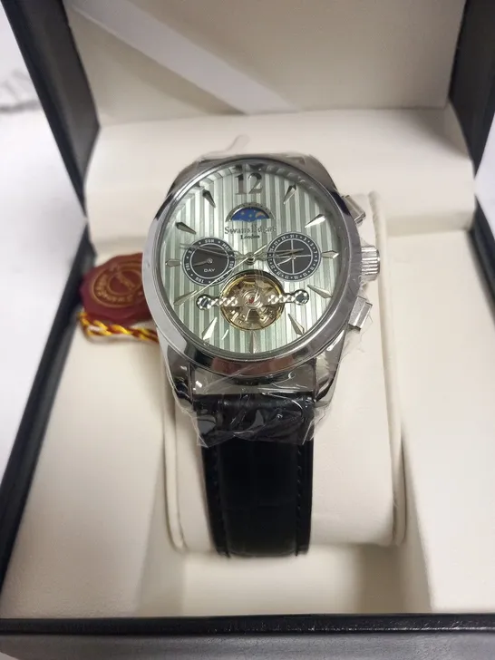 BOXED SWAN AND ADGAR LTD ED NAUTICAL AUTOMATIC WRIST WATCH