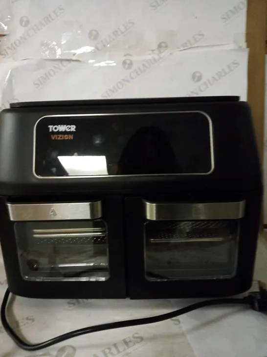 TOWER T17102, VORTX VIZION DUAL COMPARTMENT 11L AIR FRYER OVEN