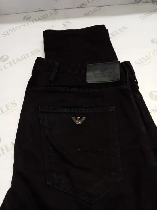 ARMANI DENIM JEANS IN BLACK SIZE 34