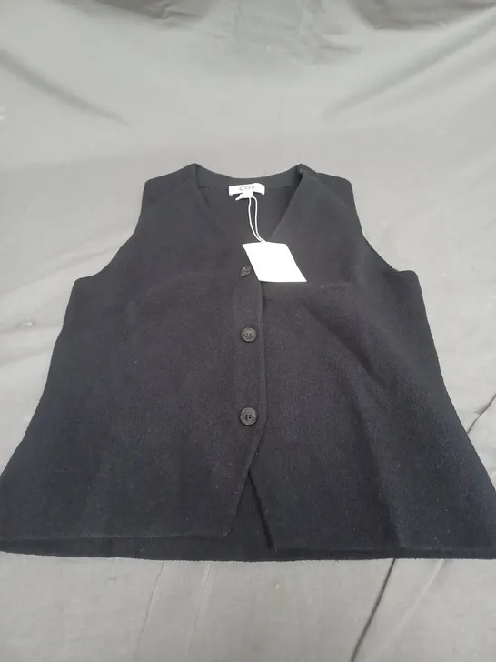 COS WAIST COAT IN BLACK - EUR SMALL