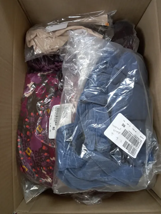 BOX OF APPROXIMATELY 10 CLOTHING ITEMS TO INCLUDE SHAPER SHORTS, MIRACLESUIT, JUMPER ETC