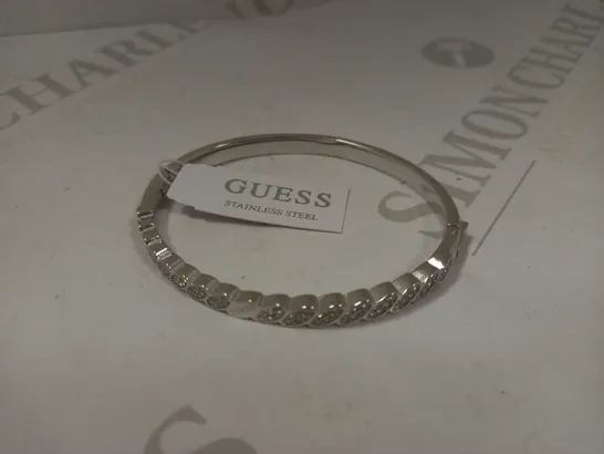 GUESS RE-LEAF LADIES BANGLE - SILVER, ONE SIZE RRP £79