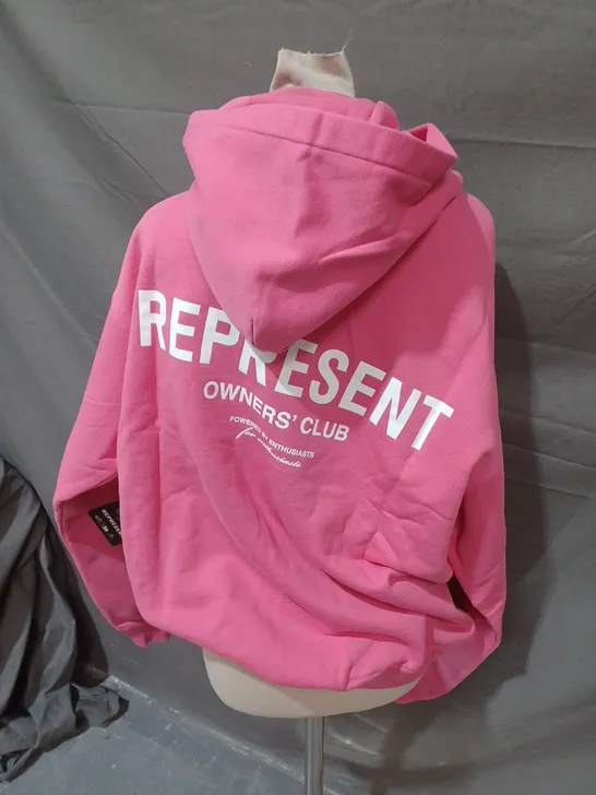 REPRESENT OWNERS CLUB HOODIE IN PINK - MEDIUM