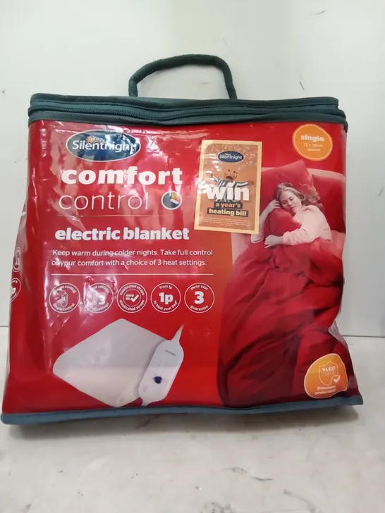 SILENT NIGHT COMFORT CONTROL ELECTRIC BLANKET 