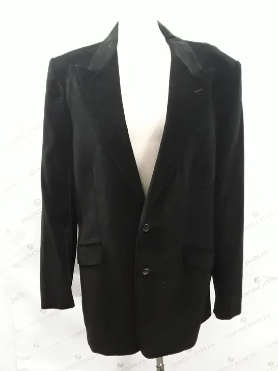 OAKS BLACK COTTON SUIT JACKET - 58