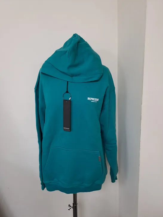 REPRESENT OWNERS CLUB HOODIE TEAL - SMALL