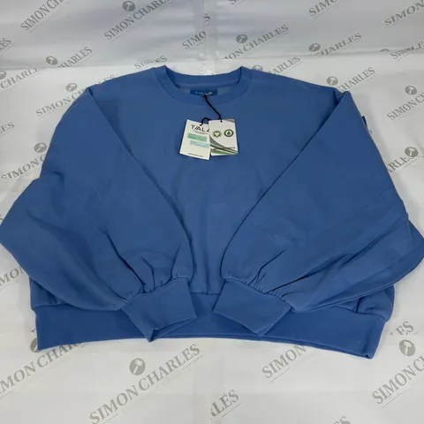 T/ALA BLOUSON SLEEVE SWEATSHIRT IN BLUE SIZE LARGE