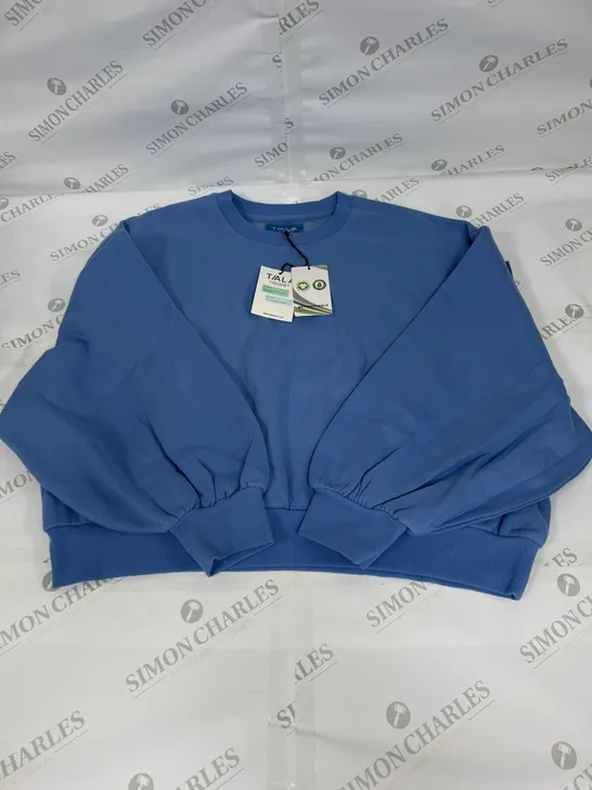 T/ALA BLOUSON SLEEVE SWEATSHIRT IN BLUE SIZE LARGE