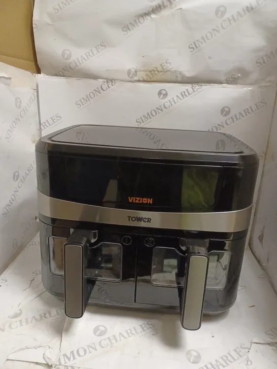 BOXED TOWER VORTX T17100 VIZION DUAL BASKET AIR FRYER