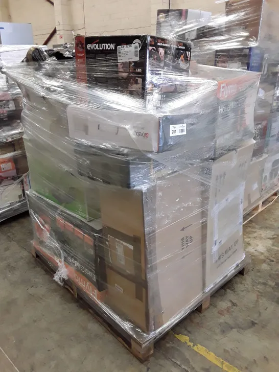 PALLET OF APPROXIMATELY 13 UNPROCESSED RAW RETURN HOUSEHOLD AND ELECTRICAL GOODS TO INCLUDE;