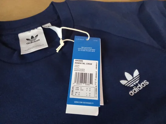 ADIDAS ESSENTIAL CREW IN BLUE - UK M