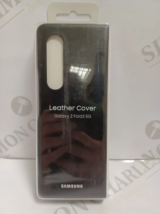 SAMSUNG LEATHER COVER FOR GALAXY Z FOLD 3 5G - BLACK