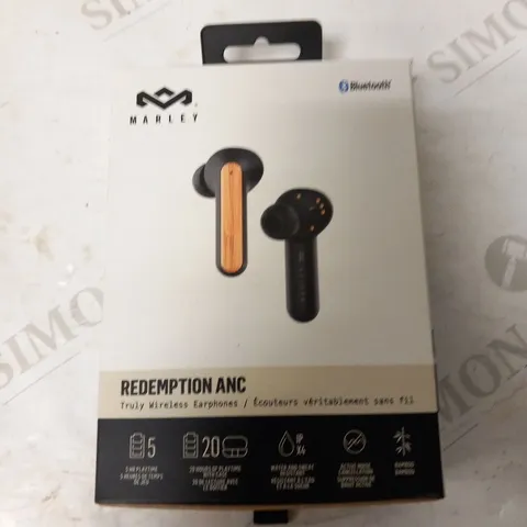 BOXED HOUSE OF MARLEY REDEMPTION ANC TRULY WIRELESS EARPHONESEM-DE021-SB