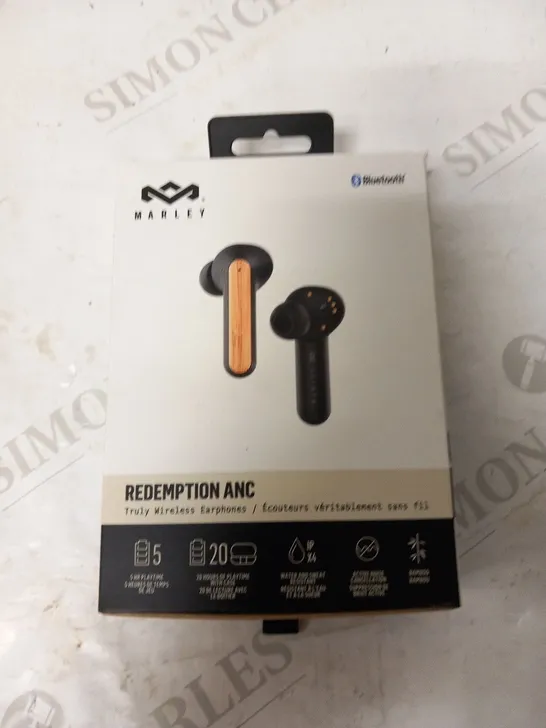 BOXED HOUSE OF MARLEY REDEMPTION ANC TRULY WIRELESS EARPHONESEM-DE021-SB