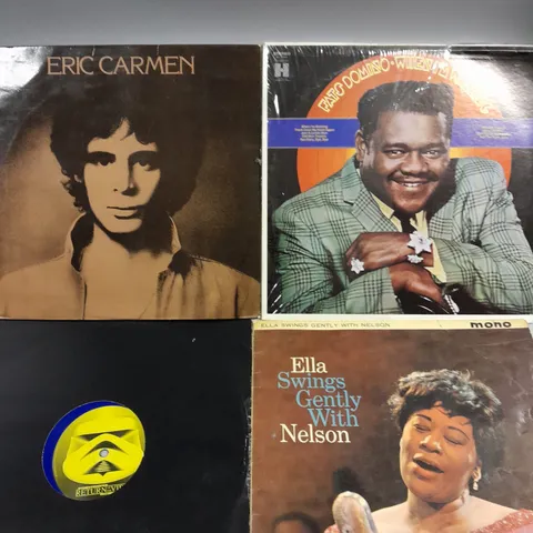 APPROXIMATELY 10 ASSORTED VINYLS FROM VARIOUS ARTISTS TO INCLUDE FATS DOMINO, ERIC CARMEN, PORTISHEAD ETC 