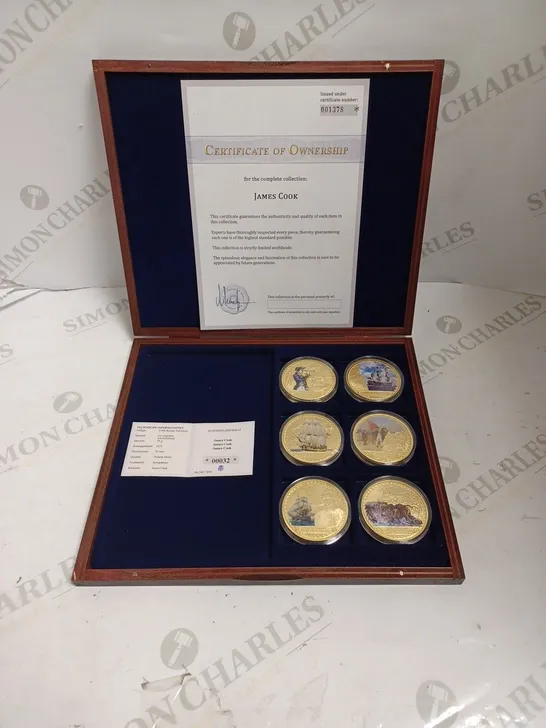 SET OF JAMES COOK COLLECTABLE COINS